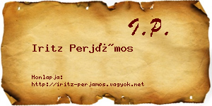 Iritz Perjámos névjegykártya